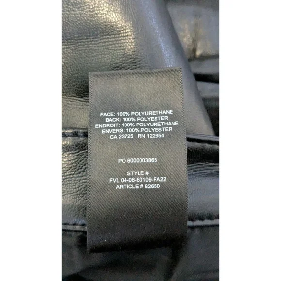 Aritzia Wilfred Leather Straight Leg High Waist Black Pant Size 4 - Picture 11 of 11